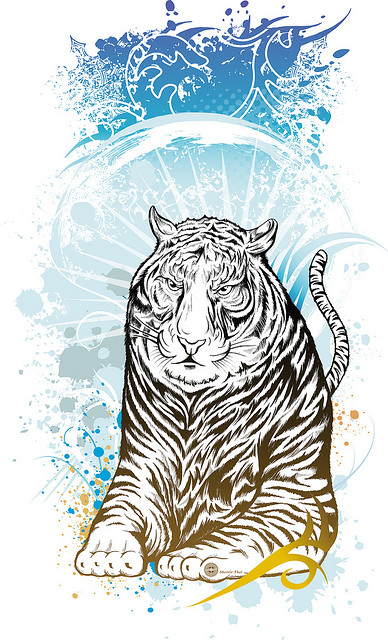Tiger art by Sherrie Thai, Shaireproductions