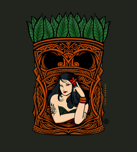 Tiki Baby, art by Sherrie Thai of Shaireproductions.com
