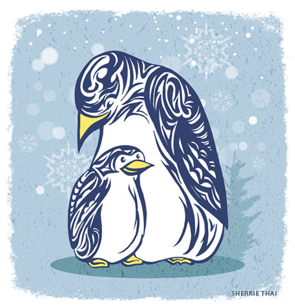 Tribal Penguin Love