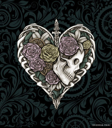 skeletal heart artwork by sherrie thai