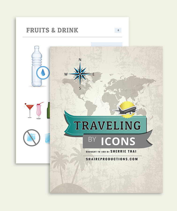 Free Download Traveling by Icons, Pictorial Guide, Assembled by Sherrie Thai of Shaireproductions.com