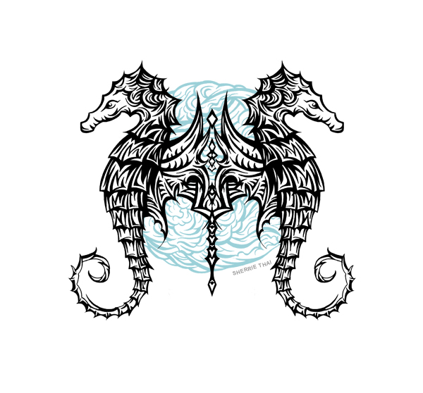 Artwork: Tribal Tattoo Underwater Animals | Shaire Productions