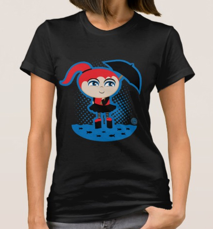 Goth Girl in the Rain Shirt