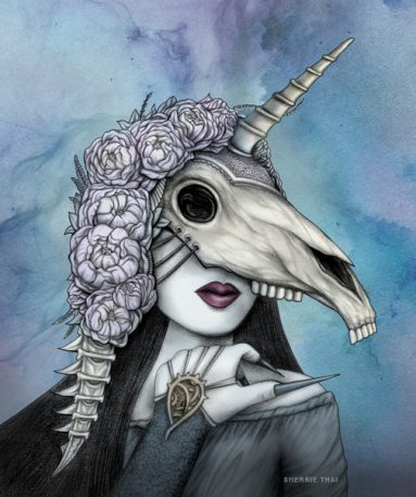 gothic unicorn art