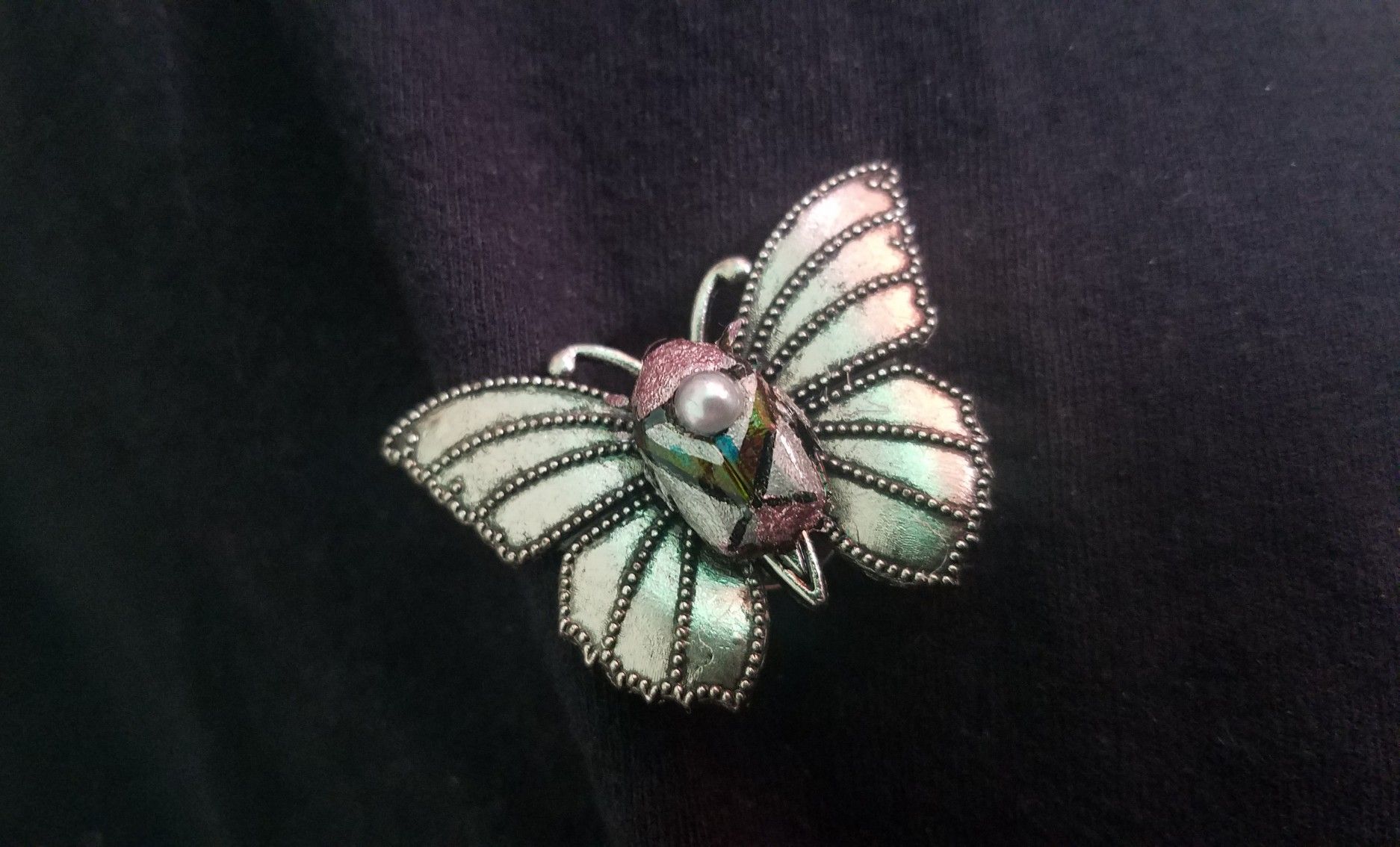 realbeetlebutterflybroochpin1, art by Sherrie Thai of Shaireproductions.com