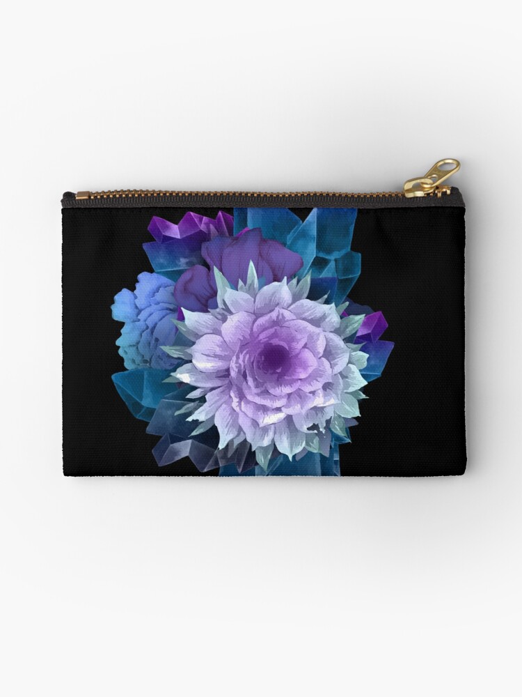 crystal floral zipper pouch, art by Sherrie Thai of Shaireproductions.com