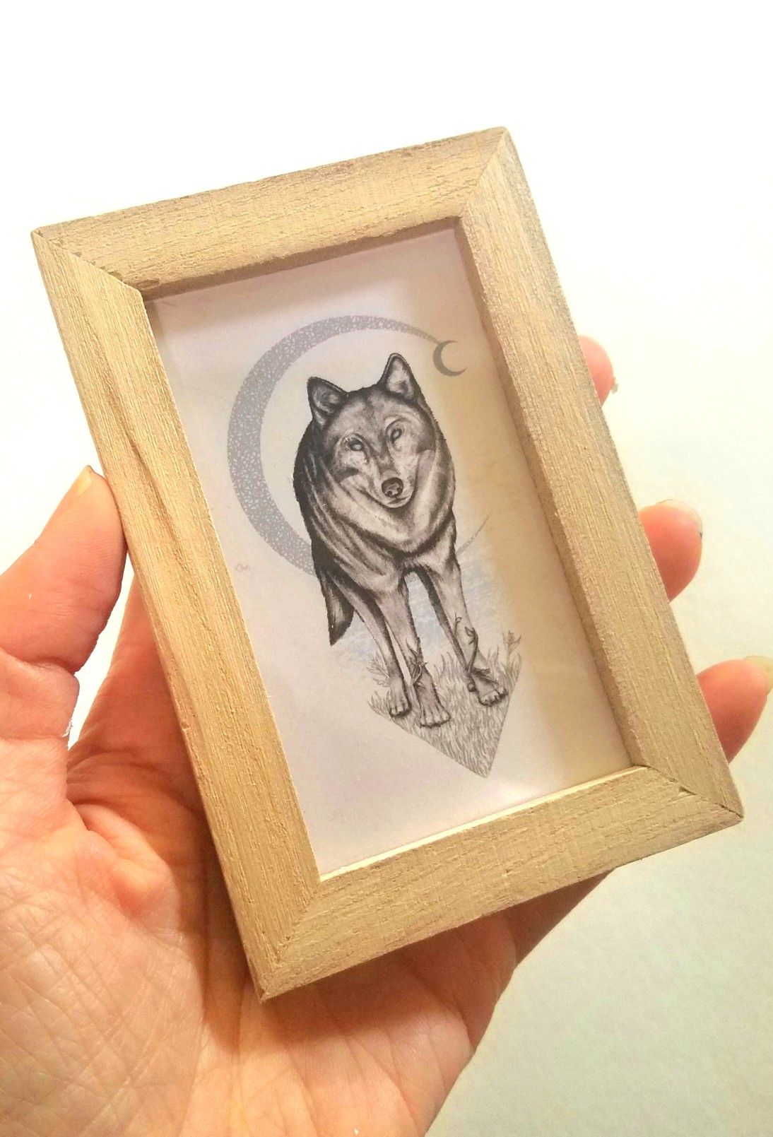 framed wolf art decor, art by Sherrie Thai of Shaireproductions.com