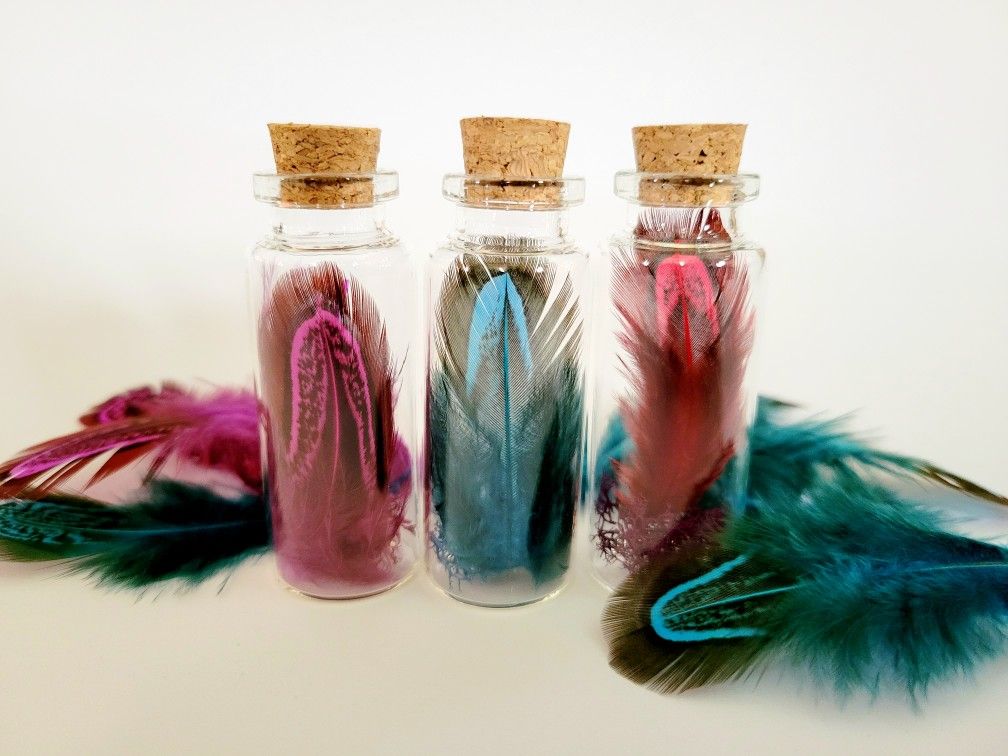 feather jars, art by Sherrie Thai of Shaireproductions.com