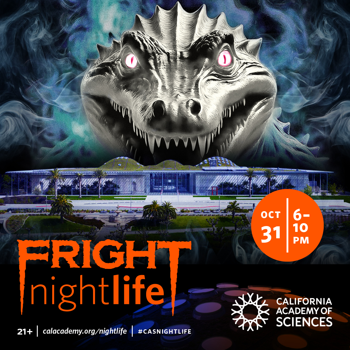 calacademy fright nightlife flyer