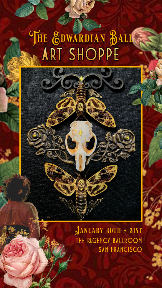 deathhead moths & skull EB frame